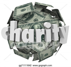 Stock Illustration - Charity money ball fundraiser hundred ...