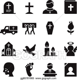 Vector Stock - Funeral, burial icon . Clipart Illustration ...
