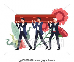 Vector Stock - Funeral ceremony people carrying wooden ...