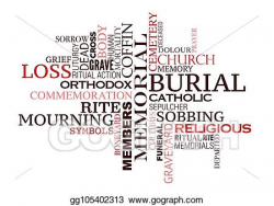 EPS Vector - Funeral or burial ceremony word cloud design ...