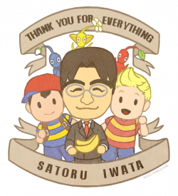 Satoru Iwata, Lucas, Ness, Blue Pikmin, Yellow Pikmin and Red Pikmin ...
