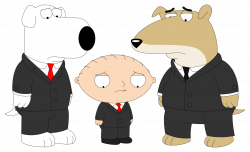 Brian, Stewie and Vinny dressed up for a funeral by FurryTilde ...