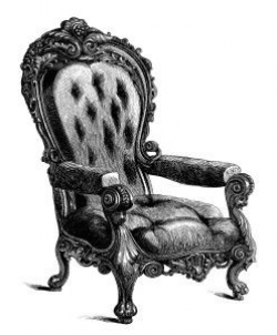 vintage chair clip art, black and white clipart, antique ...