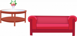 Bedroom furniture Living room Couch Clip art - Sofa and coffee table ...