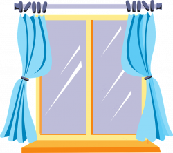 House - Cartoon Window With Curtains - (809x720) Png Clipart Download