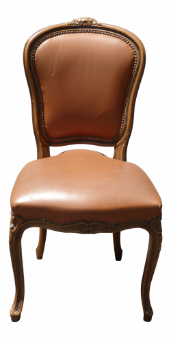French Provincial Style Brown Leather Accent Chair Chairish, Ladies ...