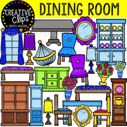 Dining Room Furniture Clipart {Creative Clips Clipart}