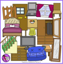 House, Rooms and Furniture Clip Art