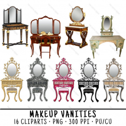 Furniture Clipart, Vanity Table Clipart, Makeup Table Clipart, Makeup  Vanity PNG, Vanity Desk Clipart, Vanity Table PNG, Makeup Vanity Table