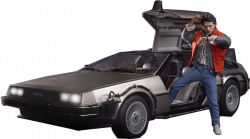Delorean Marty Back To The Future transparent PNG - StickPNG