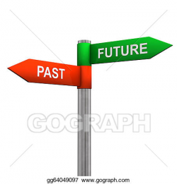 Stock Illustration - Past future direction sign. Clipart ...