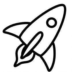 Rocket Ship Clipart Black And White | Free download best ...