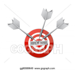 Clipart - Popular trends target sign concept. Stock ...