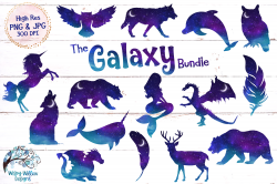 The Galaxy Clipart Bundle | PNG and JPG