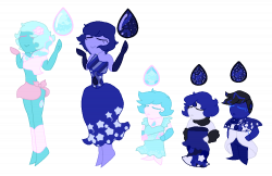 Rosewater/Galaxy water gems! by WorthlessDrowning on DeviantArt