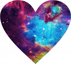 galaxy heart - Sticker by - l i n d a -