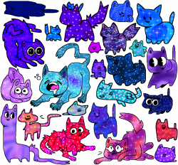 Galaxy Cat Adoptables - CLOSED. by catbreeze212 on DeviantArt