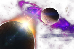 galaxy planet sky universe space stars background...