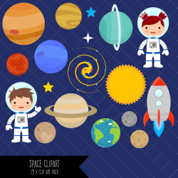 Space Clipart / Planets Clipart / Astronaut Clipart / Clip ...