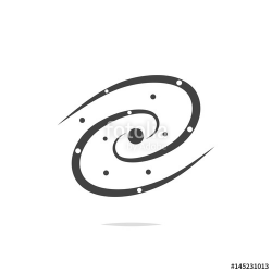 Spiral galaxy icon vector