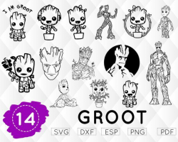 GROOT SVG, baby groot svg, i am groot svg, guardians galaxy ...