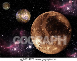Drawing - Three planets aligned. Clipart Drawing gg60614976 ...