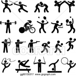 EPS Illustration - Indoor sport game athletic icon. Vector ...