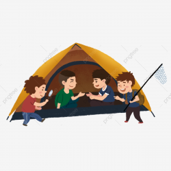 Tent And Kids In Camping, Game, Camping, Tent PNG ...