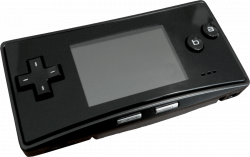 Black Game Boy Micro transparent PNG - StickPNG