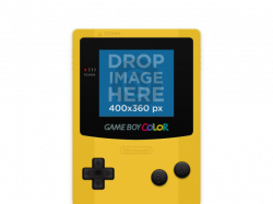 Videogame Mockup of a Yellow Game Boy Color | Mock-Ups | Pinterest ...