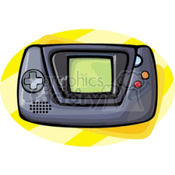 Black handheld video game clipart. Royalty-free clipart # 140234