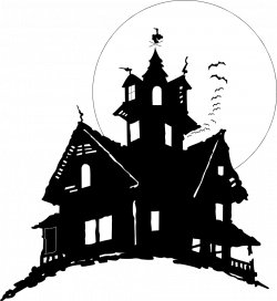 Transparent fairy house silhouettes clipart