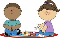 Kids Playing Board Games Clip Art - Boy Playing A Game ...