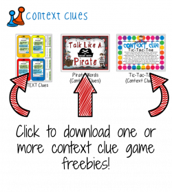 Context Clue Game FREEBIES | Context clues games, Clue games and ...