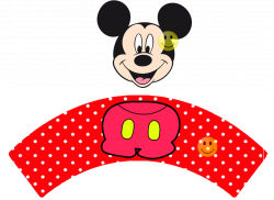 Kit Imprimible Candy Bar Mickey Mouse Rojo Cumpleaños Tarjet a ...