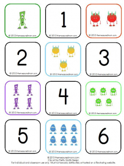 Learn to count groups of 1-10: free Monster Memory Game ...