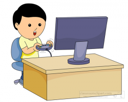 Boy On Computer Clipart - Clip Art Library