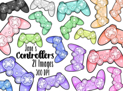Kawaii Video Game Controllers Clipart - Controllers ClipArt - Instant  Download - Game Time - Gamer Supplies