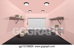 Vector Illustration - Garage interior concept banner ...