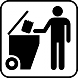 Trash clipart logo - Pencil and in color trash clipart logo
