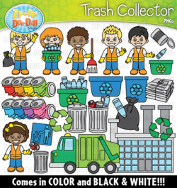 Trash Collector Community Helpers Clipart {Zip-A-Dee-Doo-Dah Designs}