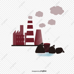 Pollution From A Garbage Factory, Pollution Clipart, Factory ...