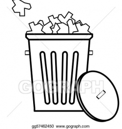 Stock Illustration - Garbage with filled to the top with ...