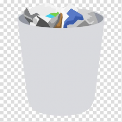 White garbage bin illustration, plastic, Trash Full ...