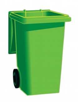 Green garbage can clipart - Clip Art Library