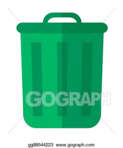 Stock Illustration - Green garbage bin. Clipart Drawing ...