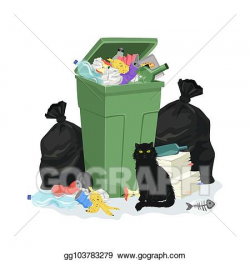 Clip Art Vector - Garbage stack illustration. Stock EPS ...