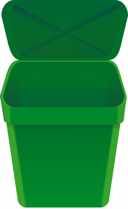 Bin Can Lid Open Green Garbage | Bin | Pinterest