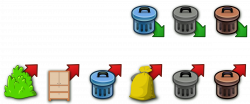 Clipart - Trash icons