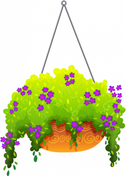 Hanging basket clipart Clipground, Animated Garden Basket - Outdoor
